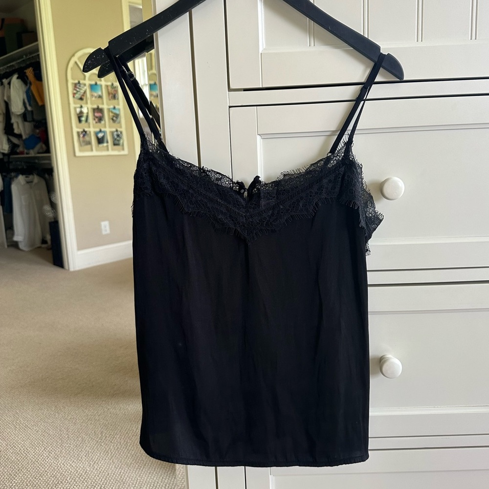 Hollister Black Blouse Tank with detailing | Size M